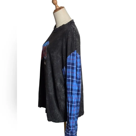 Furst Of A Kind Planet Hollywood Grunge Black Tee Flannel Shirt Sleeves Shirt - Picture 5 of 7